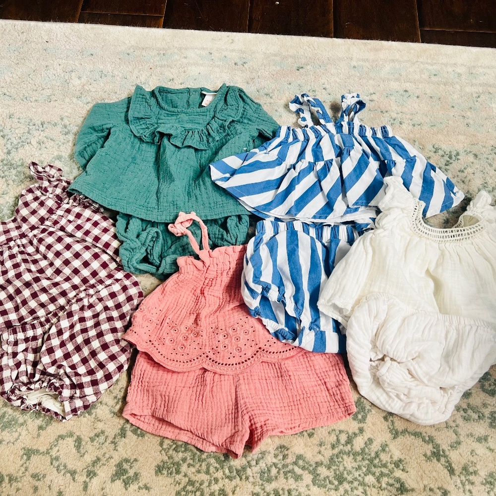 Baby girl 2 piece summer outfit bundle!